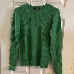 Green Cable Knit Sweater